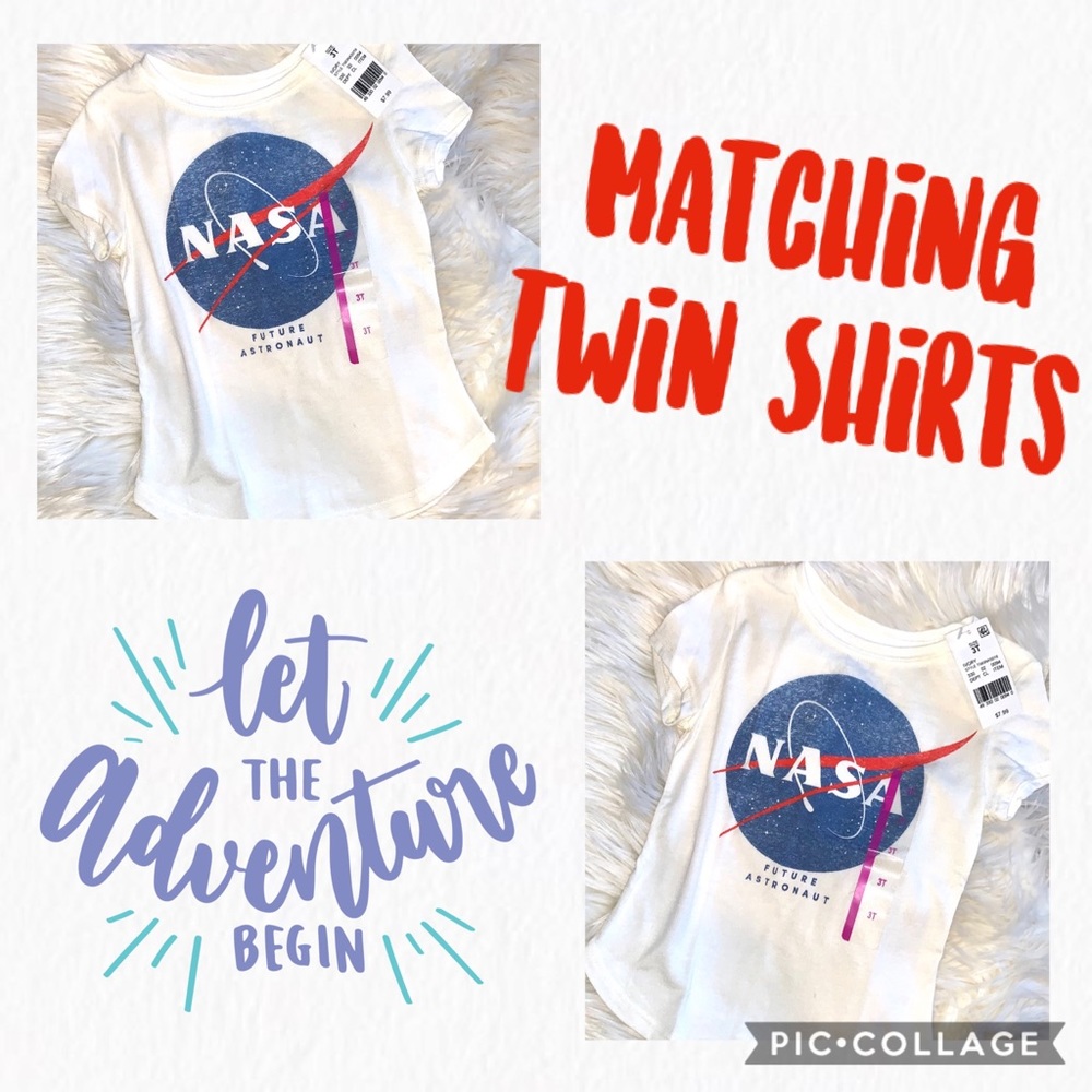 Twin NASA Future Astronaut Shirt 4T
